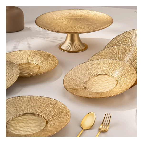 Emsan Golden 7 Parça Cam Pasta Takımı - Görsel 2
