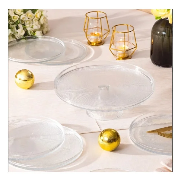 Fecra Loren Siyah Fileli 16 Cm 6'lı Pasta Tabağı - Görsel 4