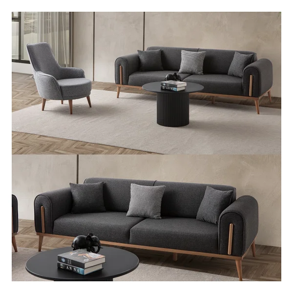 Edsy Home Riva 3+1 Koltuk Takımı - Krem - Görsel 9