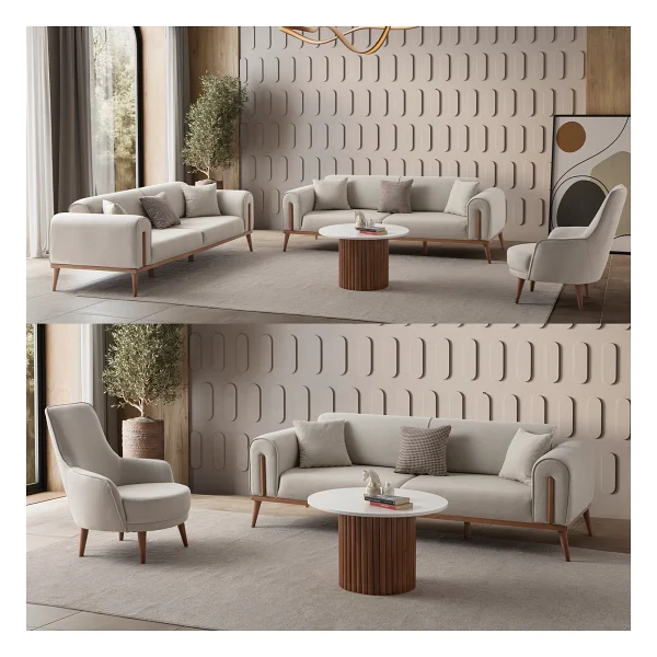 Edsy Home Riva 3+3+1 Koltuk Takımı Antrasit - Görsel 7