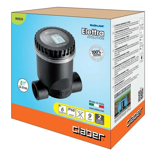Claber 90826 Valf 1 Selenoid Dişli Giriş-Çıkış Timer'lı Sulama Sistemi - Görsel 2