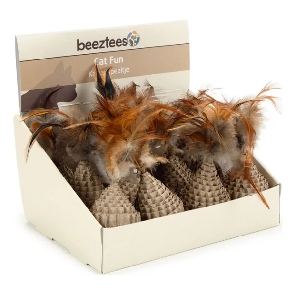 Beeztees Kedi Oyuncağı, Karton Ve Ucu Tüylü Hacıyatmaz, 5x5x12cm - Görsel 2