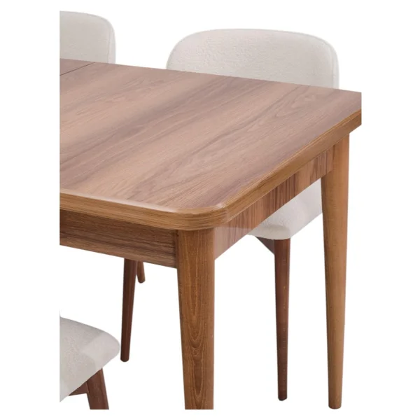 Duru Norte Mdf Lak Panel Açılır Yemek Masa Takımı 90x160 - Ceviz - Görsel 2