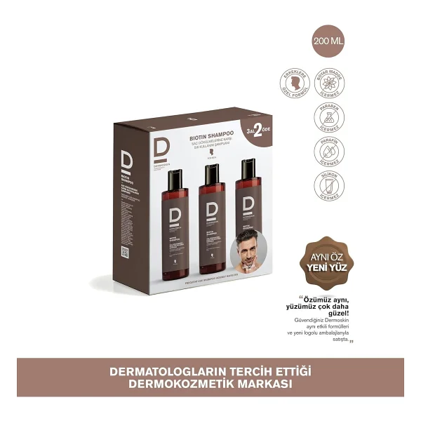 Dermoskin Biotin Şampuan 3 Al 2 Öde Kofre Erkek 1 Paket (1 x 200 Ml) - YOK - Görsel 2