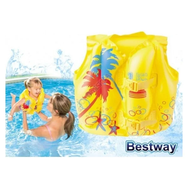 Bestway Tropikal Desenli Can Yeleği, 3-6 Yaş, Güvenli Ve Şık Renk: Sarı - 0 - 12 Ay - Altın - Görsel 5