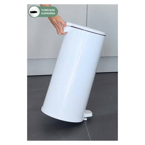 Primanova Cigo Paslanmaz Çelik Çöp Kovası Pedallı 20 Litre-Beyaz - Görsel 5