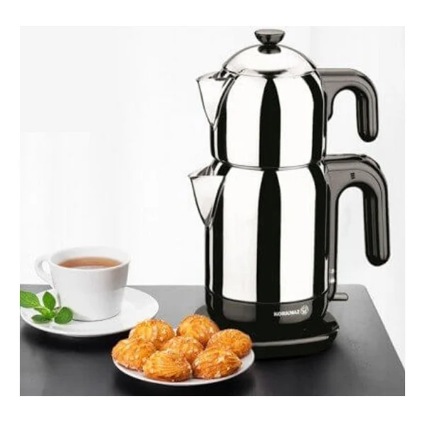 Korkmaz A369 Demtez Inox Siyah 1600 W Çelik Çay Makinesi - Görsel 4
