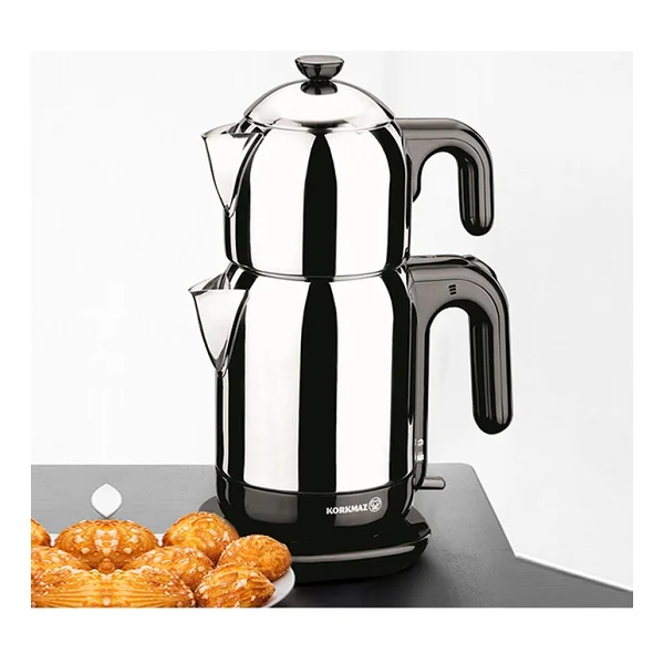 Korkmaz A369 Demtez Inox Siyah 1600 W Çelik Çay Makinesi - Görsel 3