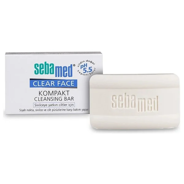 Sebamed Clear Face Kompakt Yüz Temizleme Barı Sabun Sivilceye Yatkın Cilt 100gr (6 Lı Set) - Görsel 3