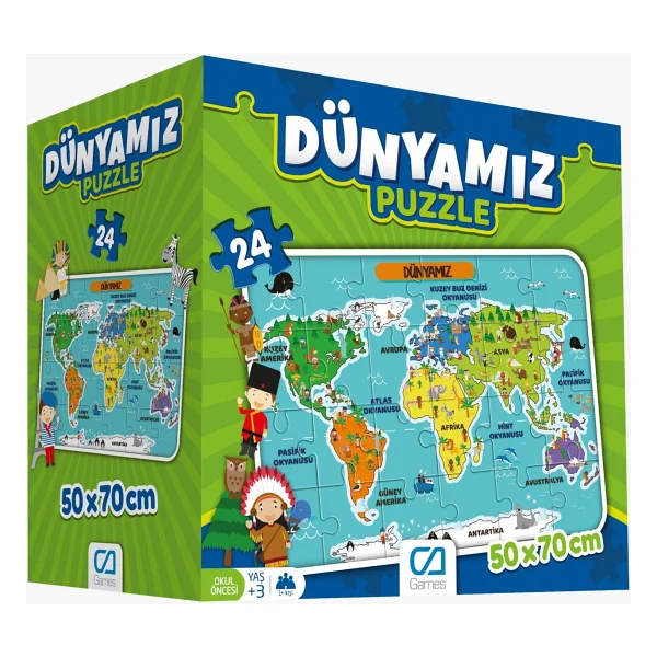 Ca Games Dünyamız Yer Puzzle 24 Parça 5025 - Görsel 4