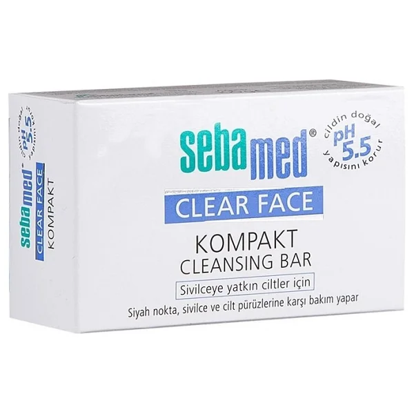 Sebamed Clear Face Kompakt Yüz Temizleme Barı Sabun Sivilceye Yatkın Cilt 100gr (12 Li Set) - Görsel 4