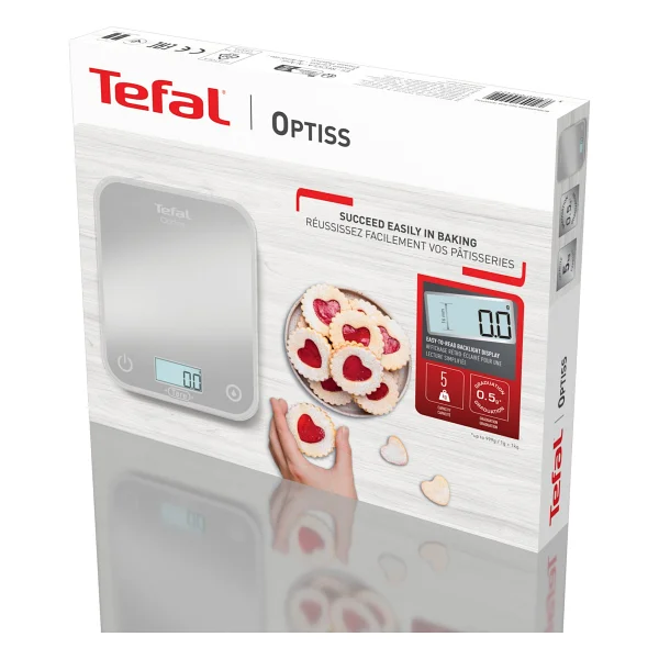 Tefal Optiss Gümüş Elektronik Mutfak Tartısı - Gri - Görsel 5
