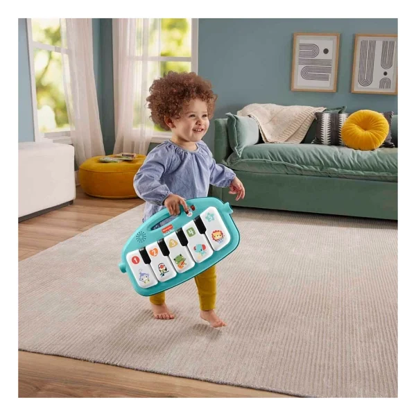 Fisher Price Neşeli Hayvanlar Piyanolu Jimnastik Merkezi Hwy49 - Görsel 6