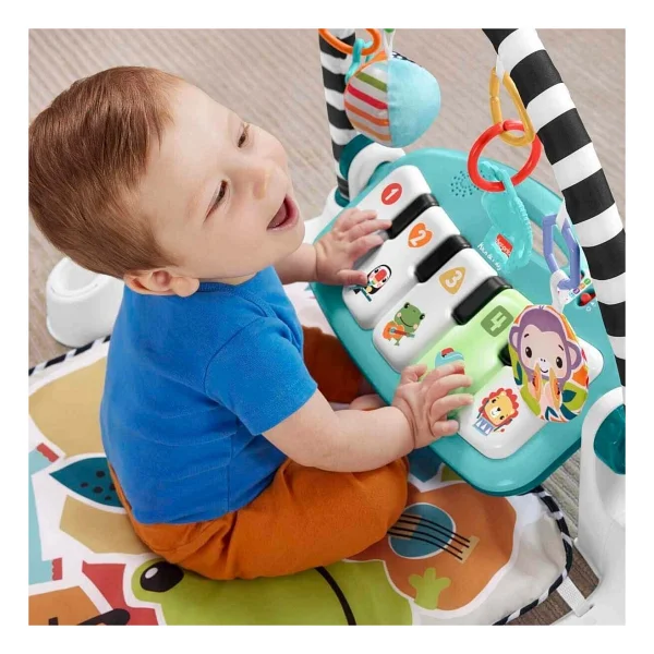 Fisher Price Neşeli Hayvanlar Piyanolu Jimnastik Merkezi Hwy49 - Görsel 5