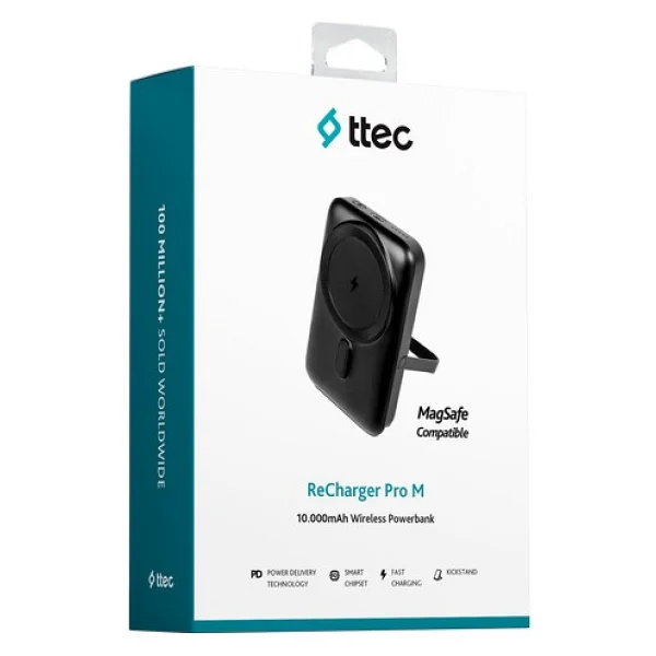 Ttec Recharger Pro M 2bb221 10000 mAh Standlı Hızlı Şarj Magsafe Powerbank - Görsel 4