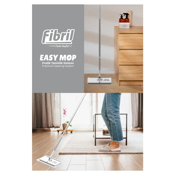 Fibril Easy Mop Pratik Temizlik Sistemi + 3 Paket Temizleme Havlusu 120 Yaprak - Görsel 9