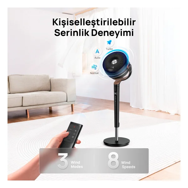 Dreo Turbopoly 502 Uzaktan Kumandalı Ayaklı Vantilatör - Görsel 4
