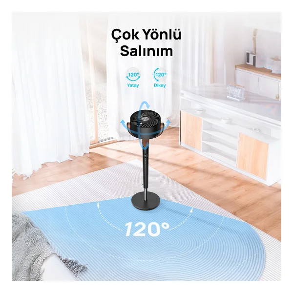 Dreo Turbopoly 502 Uzaktan Kumandalı Ayaklı Vantilatör - Görsel 7