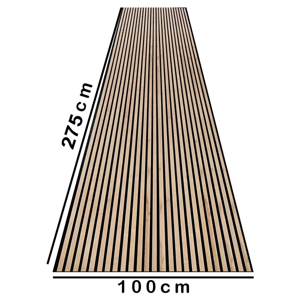 Mdf Ahşap Akustik Duvar Paneli - 100 X 275 Cm - Safir Meşe - Görsel 2