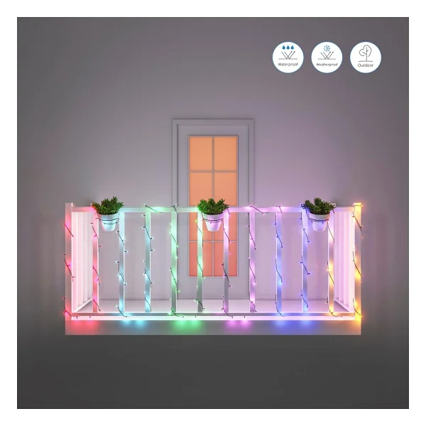 Wiz RGB Akıllı Yılbaşı Süsleme Işıkları 20 Metre - Görsel 4