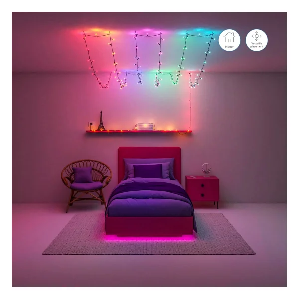 Wiz RGB Akıllı Yılbaşı Süsleme Işıkları 20 Metre - Görsel 5