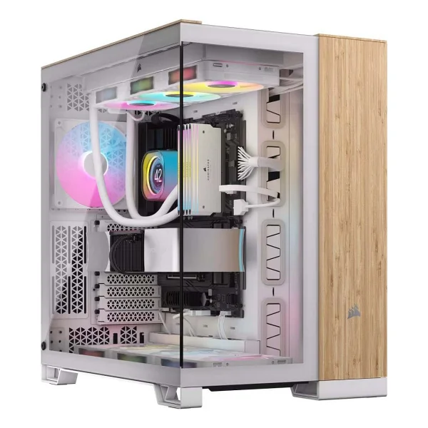 Corsair 6500x Cc-9011284-Ww Fansız Beyaz-Ahşap E-Atx Oyuncu Kasası - Görsel 2