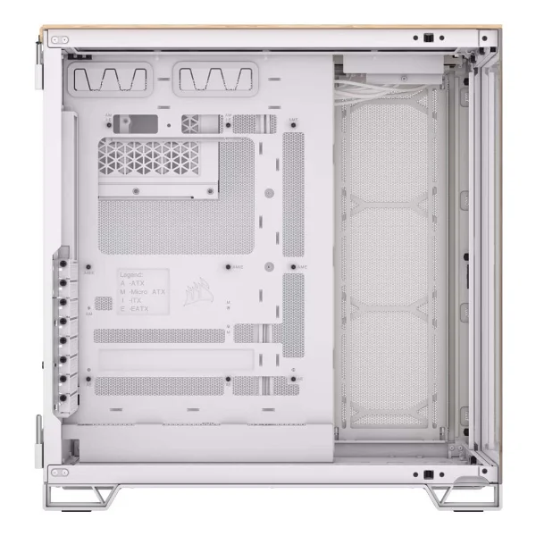 Corsair 6500x Cc-9011284-Ww Fansız Beyaz-Ahşap E-Atx Oyuncu Kasası - Görsel 5