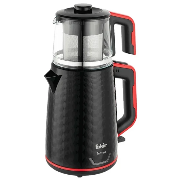 Fakir Tastea Siyah Kırmızı 1650 W Cam Demlikli Çay Makinesi - Görsel 4