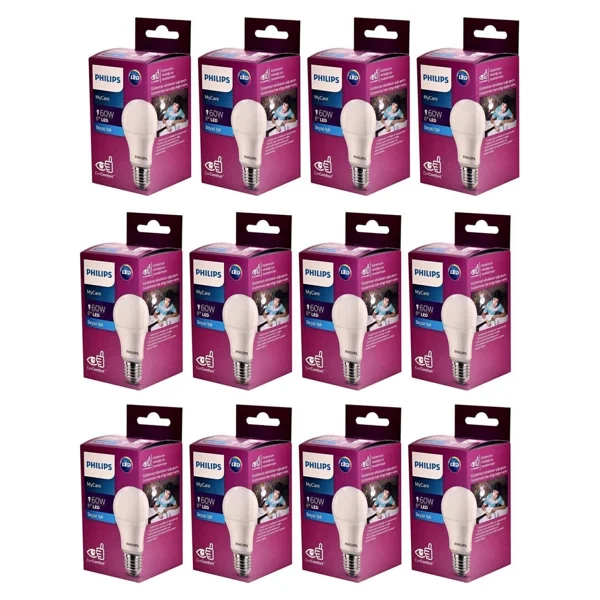 Philips Mycare 8 W-60 W E27 12'li LED Ampul - Görsel 10