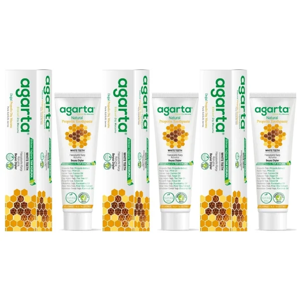 Agarta Doğal Diş Macunu 100ml Propolisli (3 Lü Set) - Görsel 6