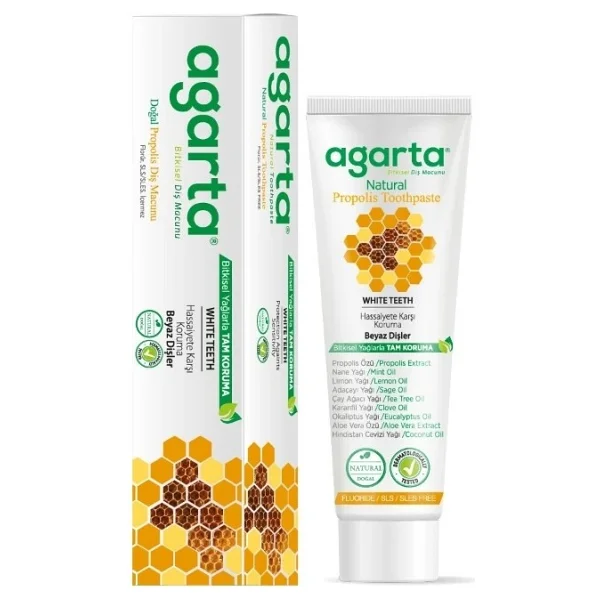 Agarta Doğal Diş Macunu 100ml Propolisli (3 Lü Set) - Görsel 2
