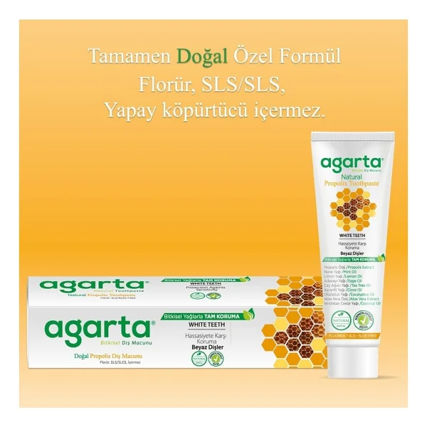 Agarta Doğal Diş Macunu 100ml Propolisli (3 Lü Set) - Görsel 5