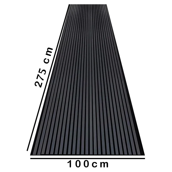 Mdf Ahşap Akustik Duvar Paneli 100 X 280 Cm ( Antrasit ) - Görsel 2
