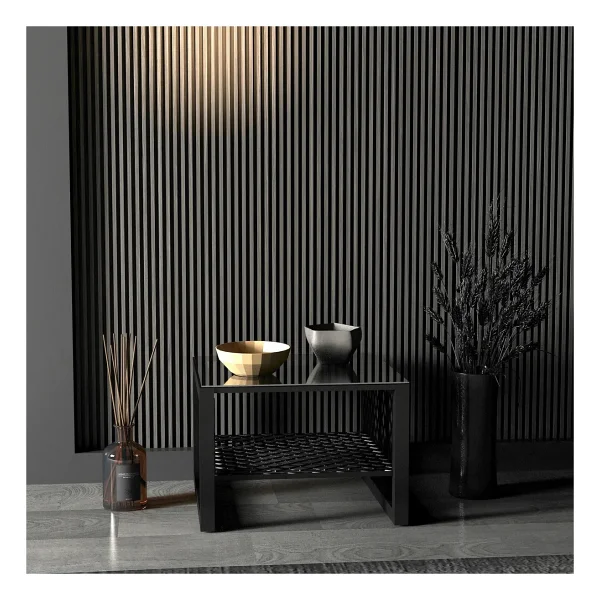 Mdf Ahşap Akustik Duvar Paneli 100 X 280 Cm ( Antrasit ) - Görsel 7