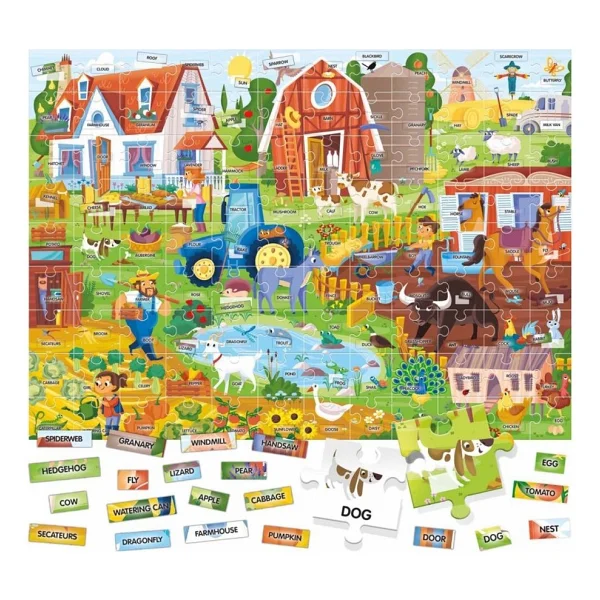 Headu 100 İngilizce Kelime Çiftlik Puzzle It20997 - Görsel 2