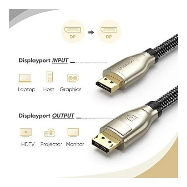 Ugreen 60844 8K 3 M Displayport Kablo - Görsel 3