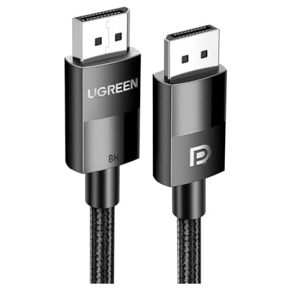 Ugreen 8K Displayport Kablosu 1.4 Dp Kablosu Displayport Dp Dp Kablosu Desteği 8K 60hz, 4K 144hz, 1080p 165hz Hdtv'ler İçin HDR Video, Monitör, Grafik Kartı, Bilgisayar (2m) - Görsel 3