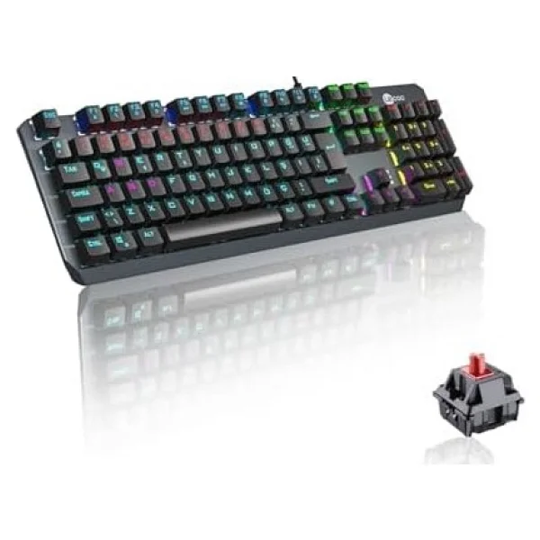 Lenovo Lecoo Gk301 RGB Red Switch Kablolu Mekanik Oyuncu Klavyesi - Görsel 3