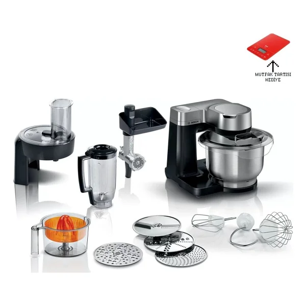Bosch 900w Premium Seri 2 Kıyma Blender Ve Hamur Yoğurma Özellikli Standlı Mutfak Makinesi - Görsel 9