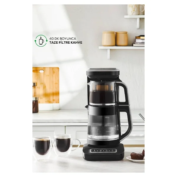 Karaca Çaysever Robotea Pro Connect 4in1 2500 W Silver Konuşan Cam Çay Makinesi - Görsel 10