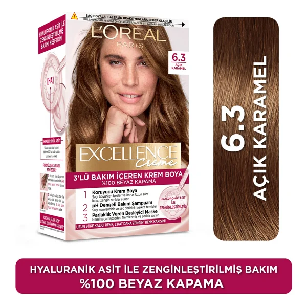 L'oreal Paris Excellence Creme 6.3 Açık Karamel Saç Boyası - Görsel 2
