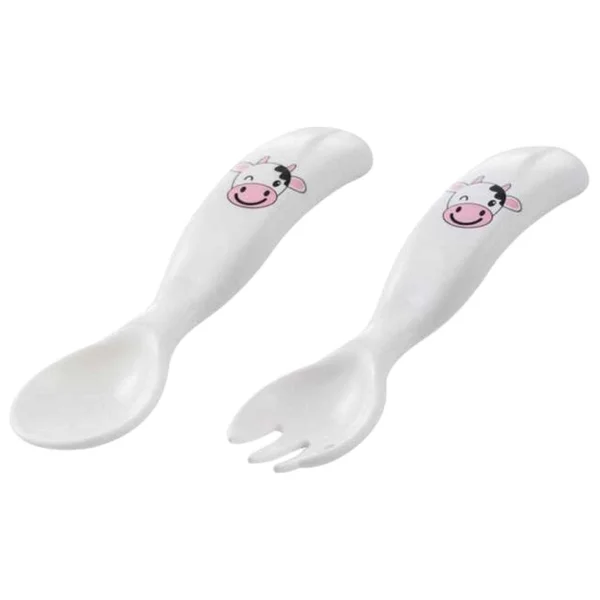 Mamajoo Ergonomik Beslenme Kaşık Çatal Seti Beyaz & Baykuş, 6 Ay+ İkili - Görsel 8