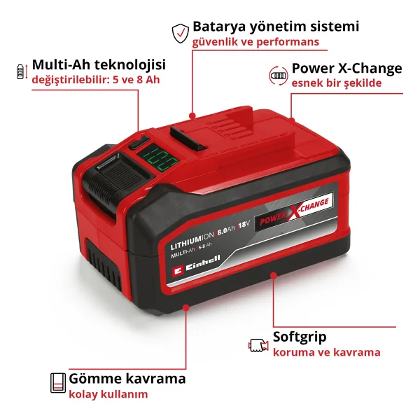 Einhell 4511600 18v 5-8 Ah Multi-Ah Pxc Plus Yedek Akü - Görsel 3