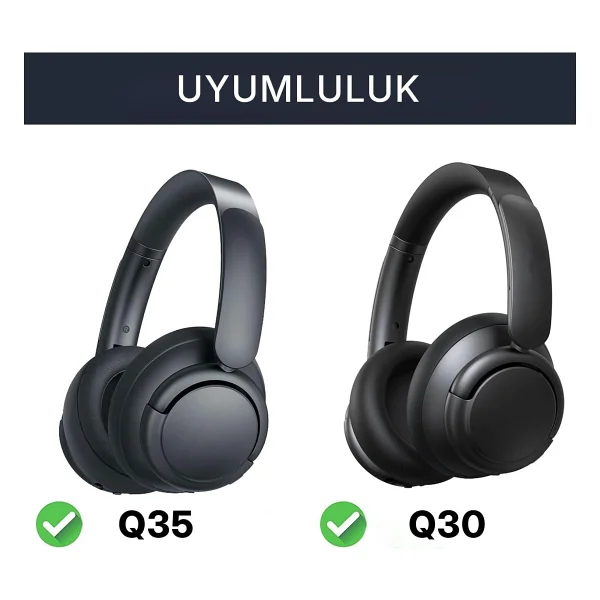Anker Soundcore Life Için Q30 Q30bt Ve Q35 İle Uyumlu Suni Deri Kulaklık Pedi Hafızalı Yüksek Kaliteli Materyal Kulaklık Süngeri - Görsel 4