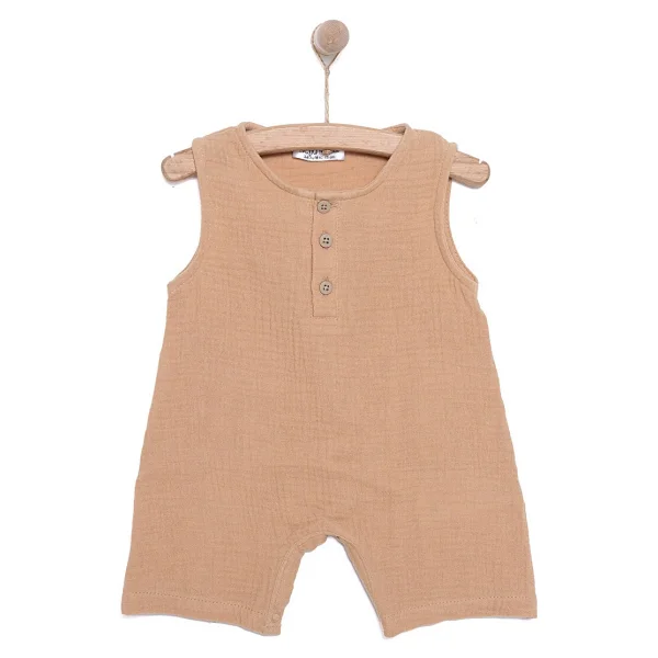 Hellobaby Kısa Tulum - Kahverengi - 1 - 1,5 Yaş - Görsel 7