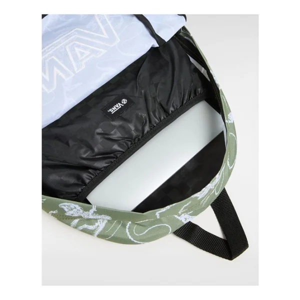 Vans Vn000h56 Old Skool Grom Backpack Siyah-kırmızı Unisex Spor Çanta Siyah-kırmızı - Görsel 3