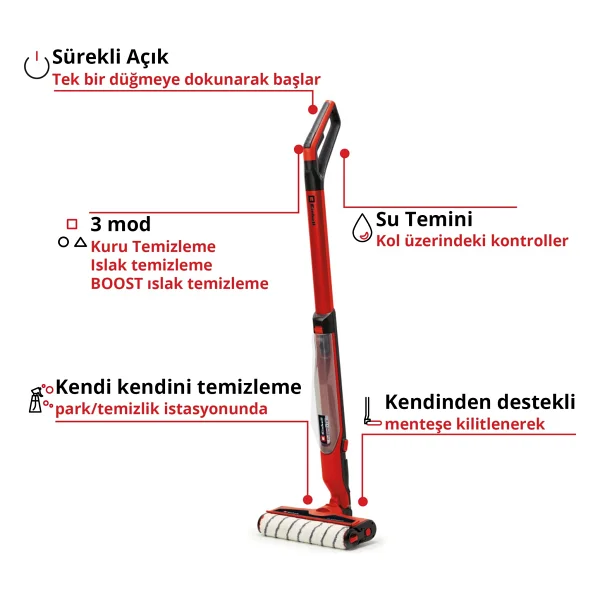 Einhell Cleanexxo Aküsüz Sert Zemin Temizleyici - Görsel 3