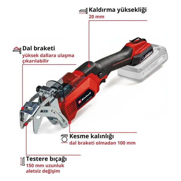 Einhell Ge-Gs 18/150 Li Ağaç Budama Makinesi - Görsel 3