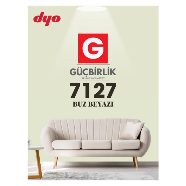 Dyo Dinamik Silikonlu İpek Mat 7.5 lt İç Cephe Boyası - Buz Beyaz - Görsel 2