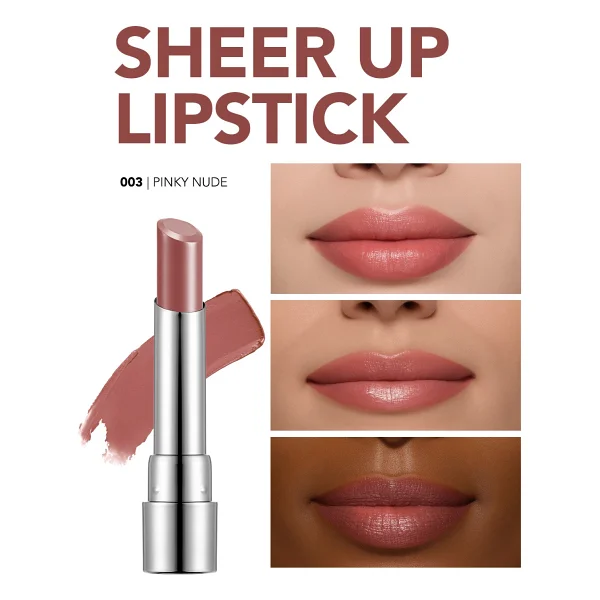 Flormar Sheer Up Parlak Bitişli Nemlendirici 003 Pinky Nude Stick Ruj - Görsel 3